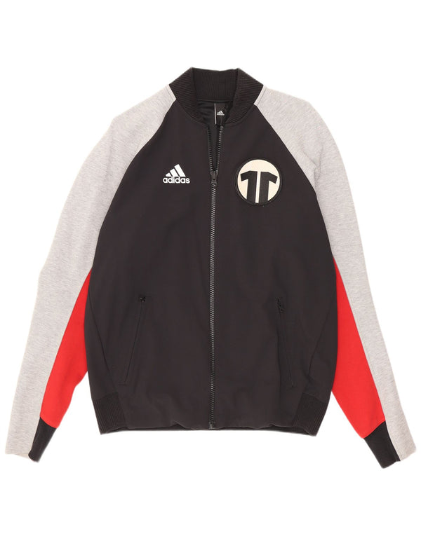 Adidas Mens Graphic Tracksuit Top Jacket Médio Preto Colorblock Sports