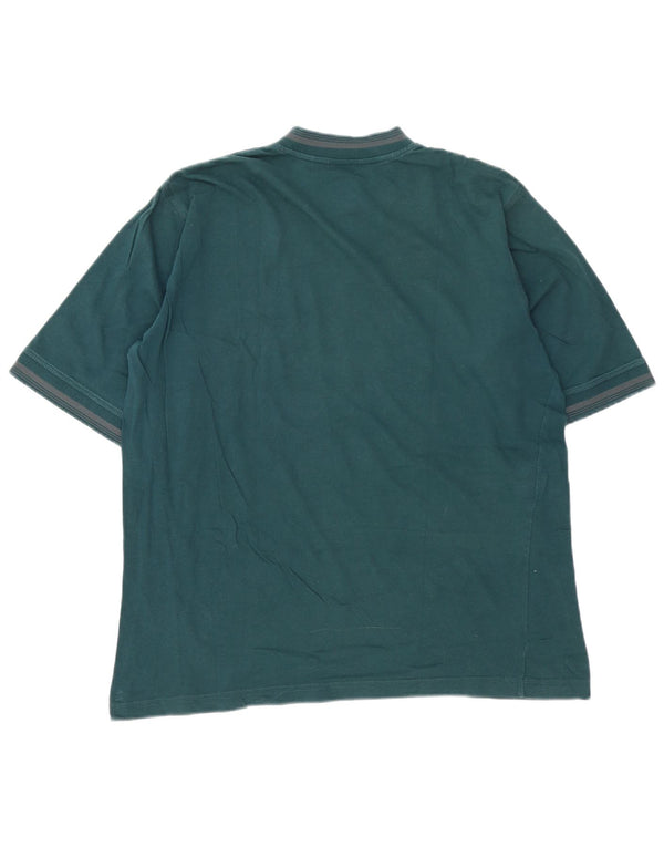 Camiseta masculina Adidas grande algodão listrado verde