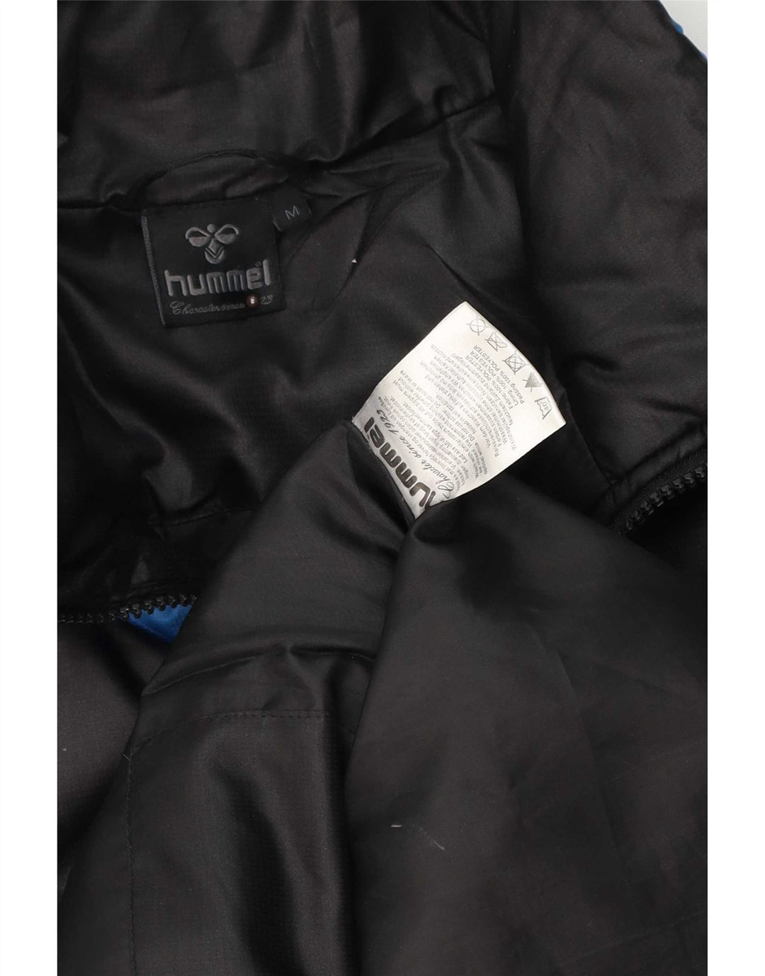 Jaqueta acolchoada masculina Hummel UK 38 poliéster colorblock preto médio