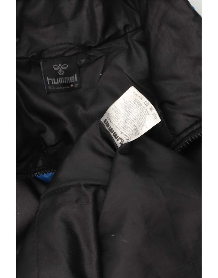 Jaqueta acolchoada masculina Hummel UK 38 poliéster colorblock preto médio
