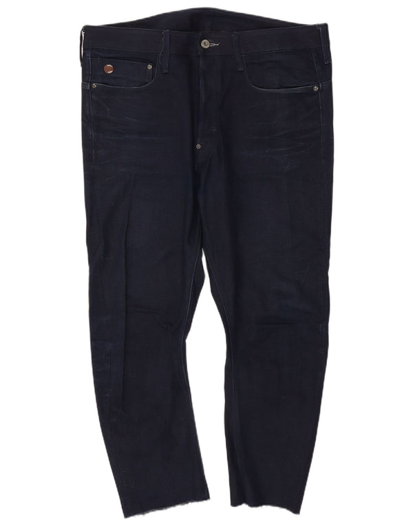 Calça jeans masculina G-Star folgada e cônica W36 L26 algodão azul marinho
