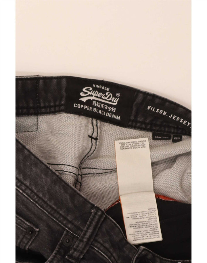 Superdry Mens Wilson Slim Jeans W30 L32 Cinza Algodão