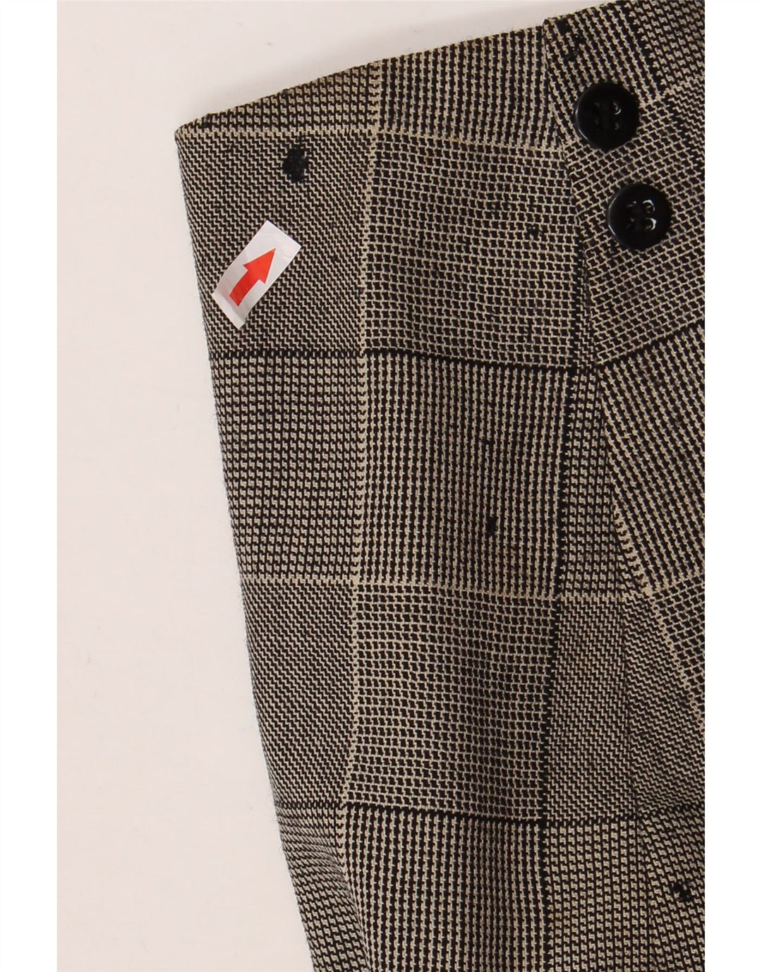 Jaqueta blazer feminina Jaeger crop 1 botão Reino Unido 10 pequeno cinza xadrez algodão