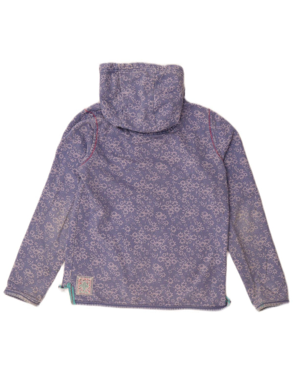 Suéter com capuz e zíper para meninas Fat Face 13-14 anos roxo floral