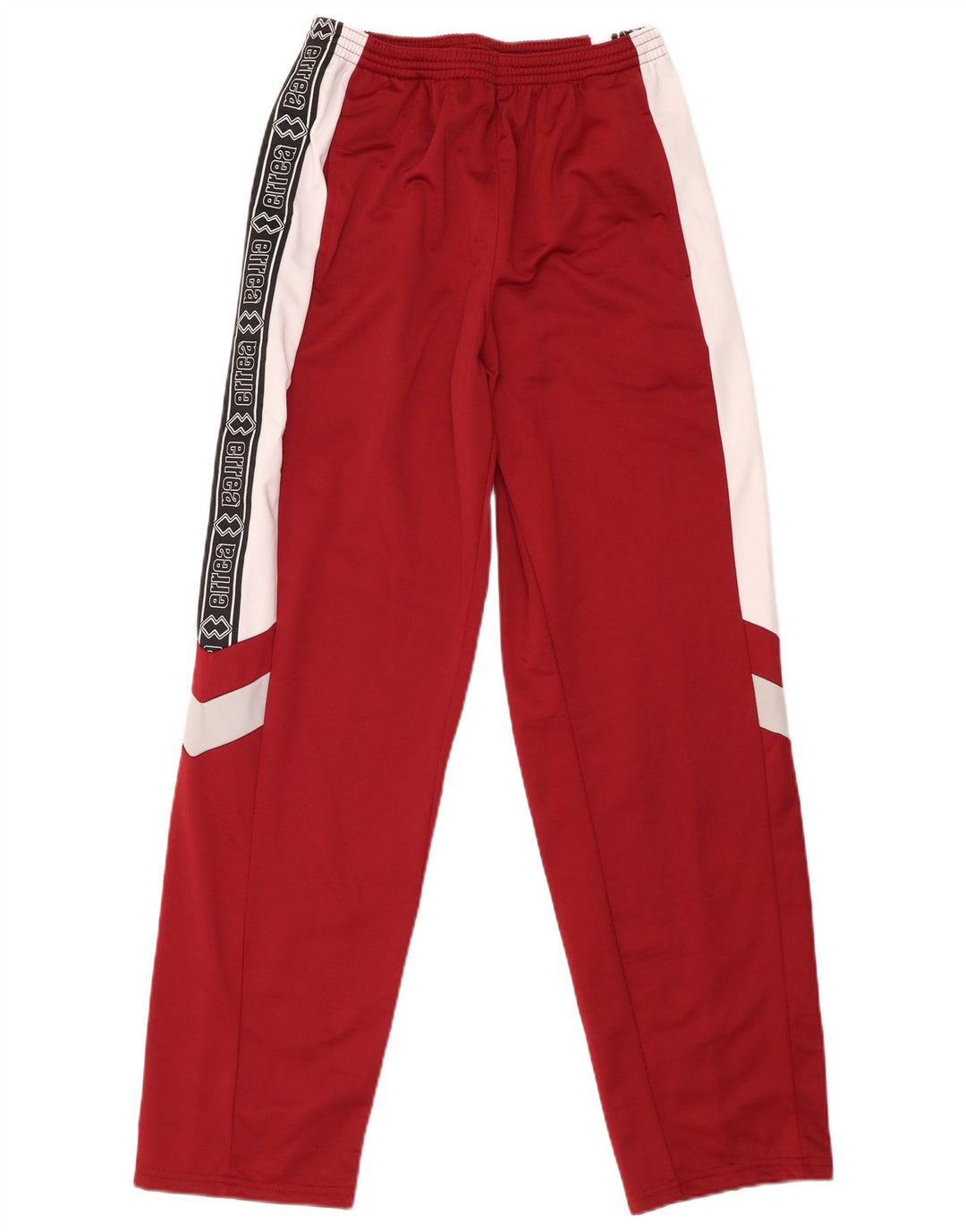 Calça de treino masculina Errea com estampa gráfica grande em poliéster colorblock cor de vinho