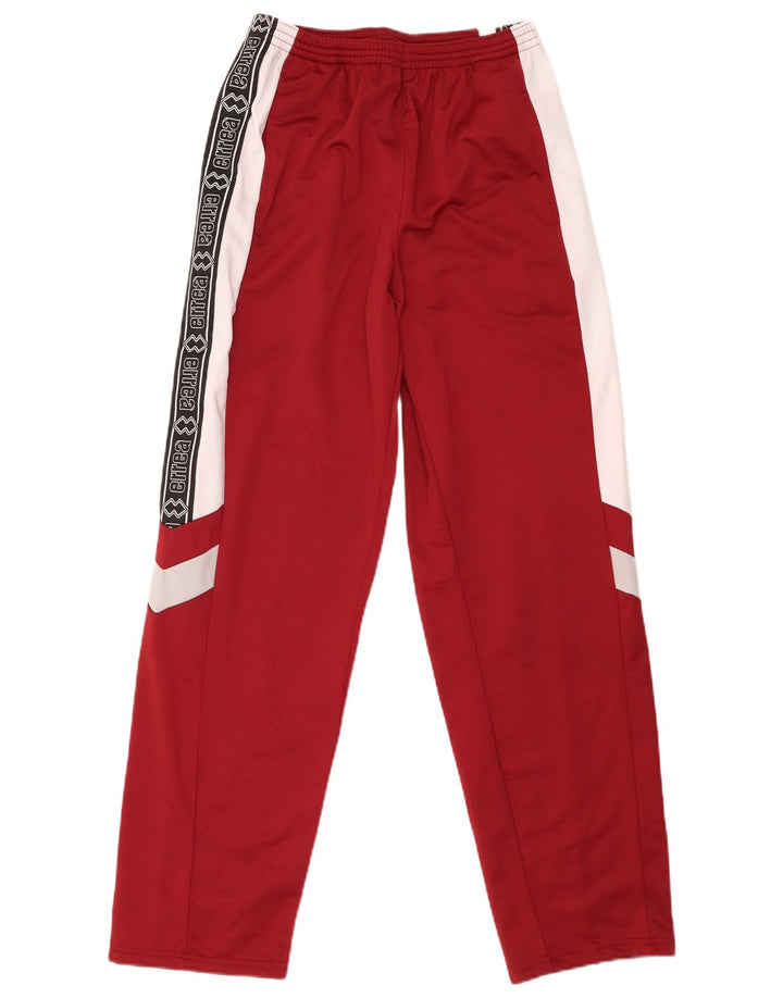 Calça de treino masculina Errea com estampa gráfica grande em poliéster colorblock cor de vinho