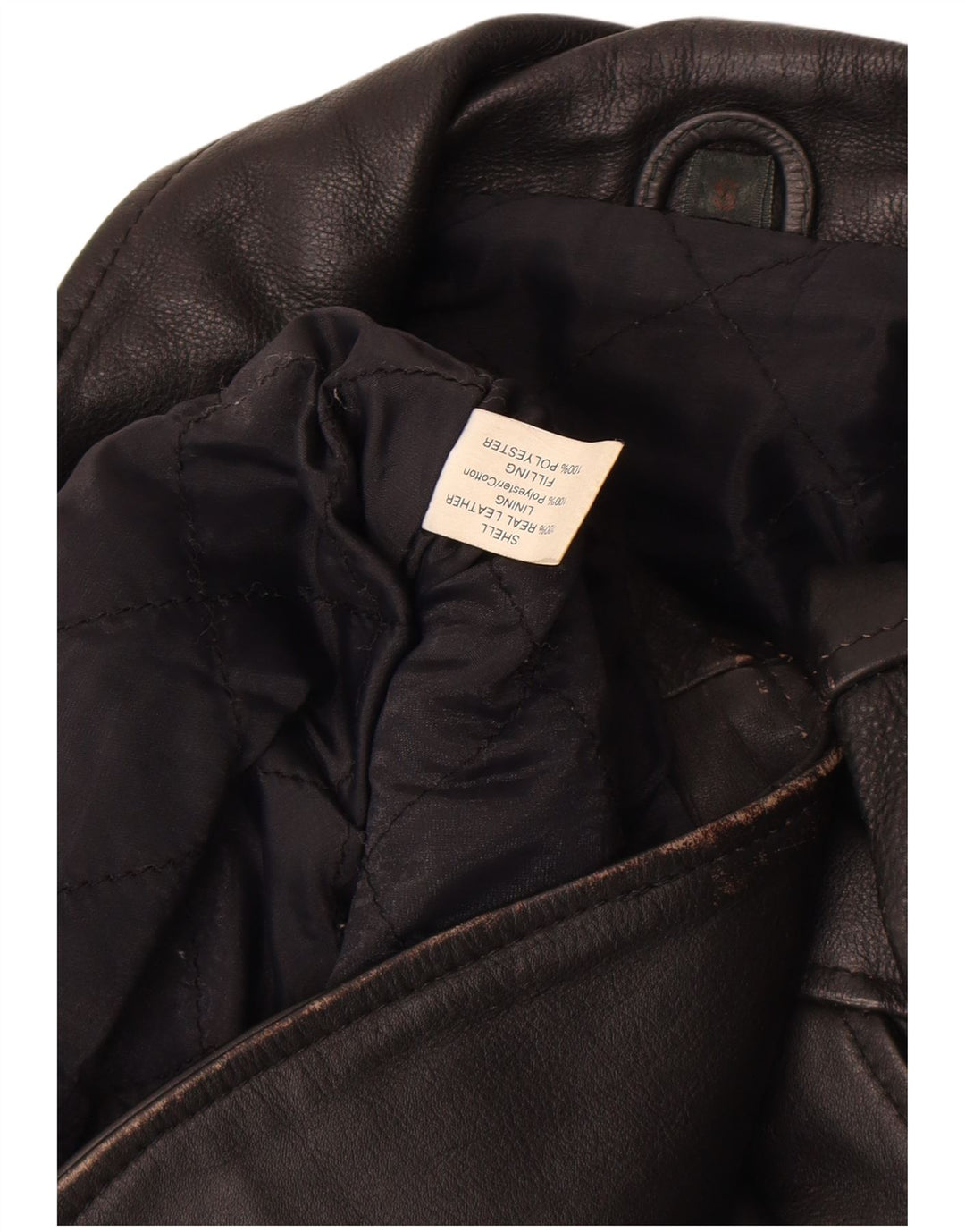 Jaqueta de couro masculina vintage para motociclista Reino Unido 36 couro preto pequeno
