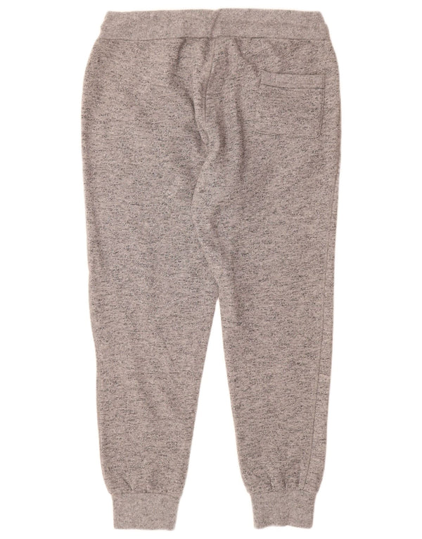 Calça de treino feminina Superdry Joggers UK 16 grande algodão manchado cinza