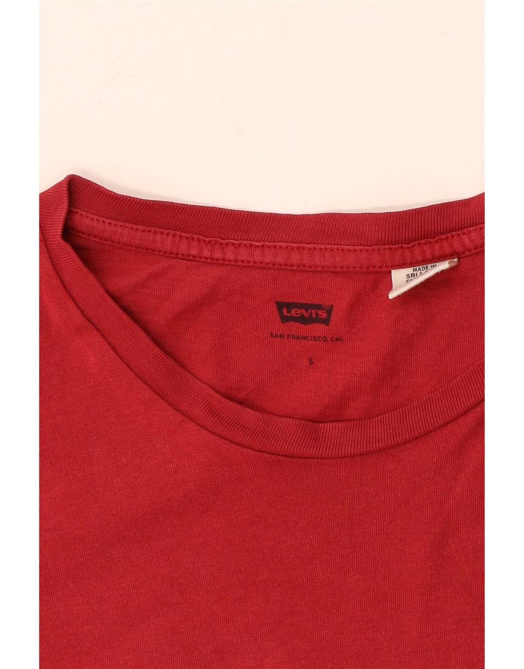 Camiseta masculina Levi's pequena vermelha