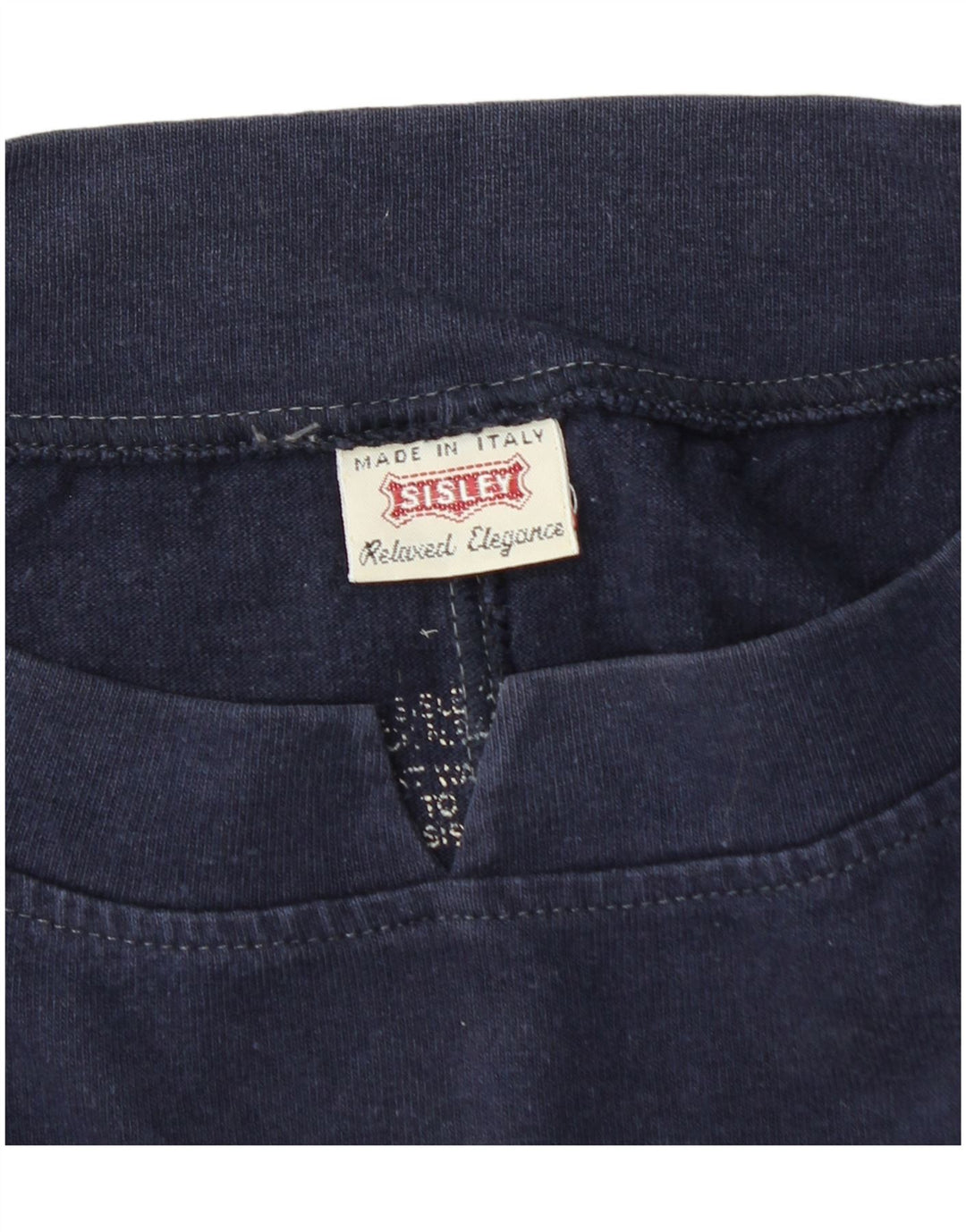 Sisley feminino gráfico oversized moletom jumper Reino Unido 14 médio azul marinho