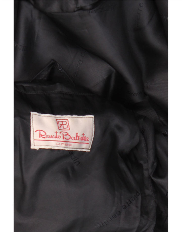 Jaqueta Blazer Masculina Renato Balestra com 3 Botões UK 38 Médio Azul Marinho Xadrez