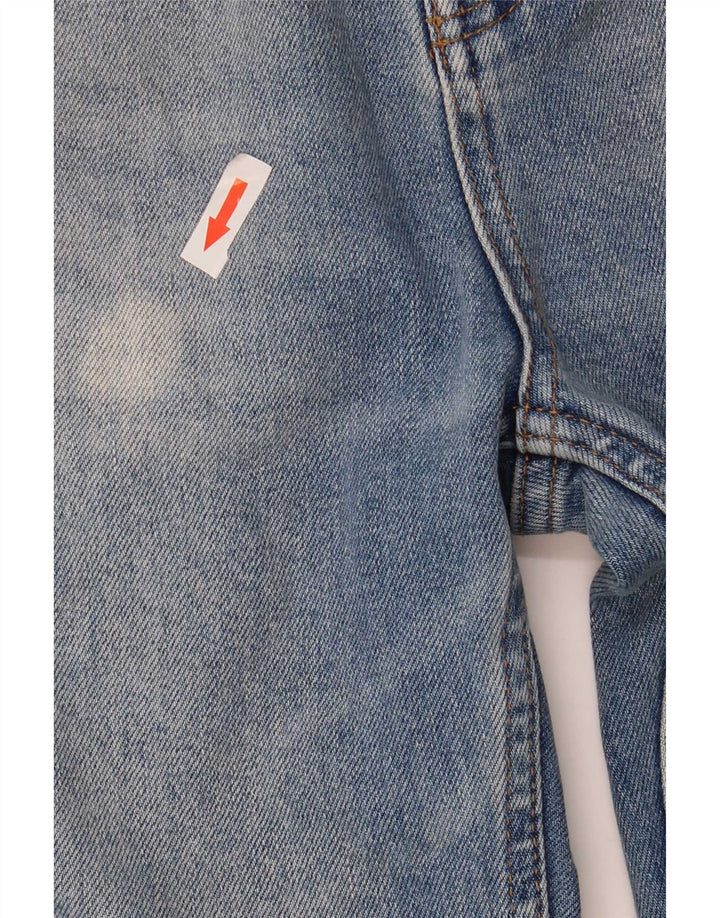 Jeans flare feminino vintage EU 36 pequeno W25 L32 algodão azul