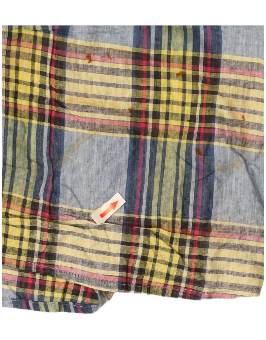 Camisa masculina de manga curta BASIC, algodão xadrez médio multicolorido