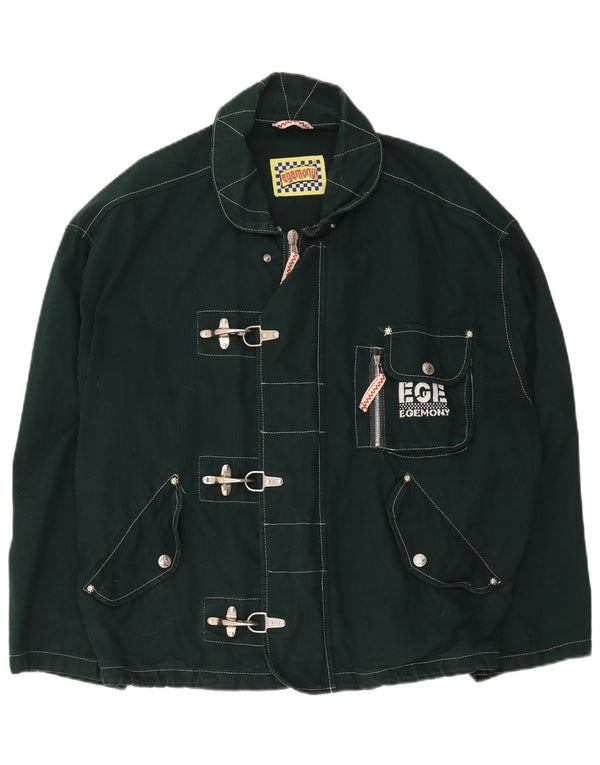 Jaqueta utilitária masculina Egemony UK 42 XL verde poliéster