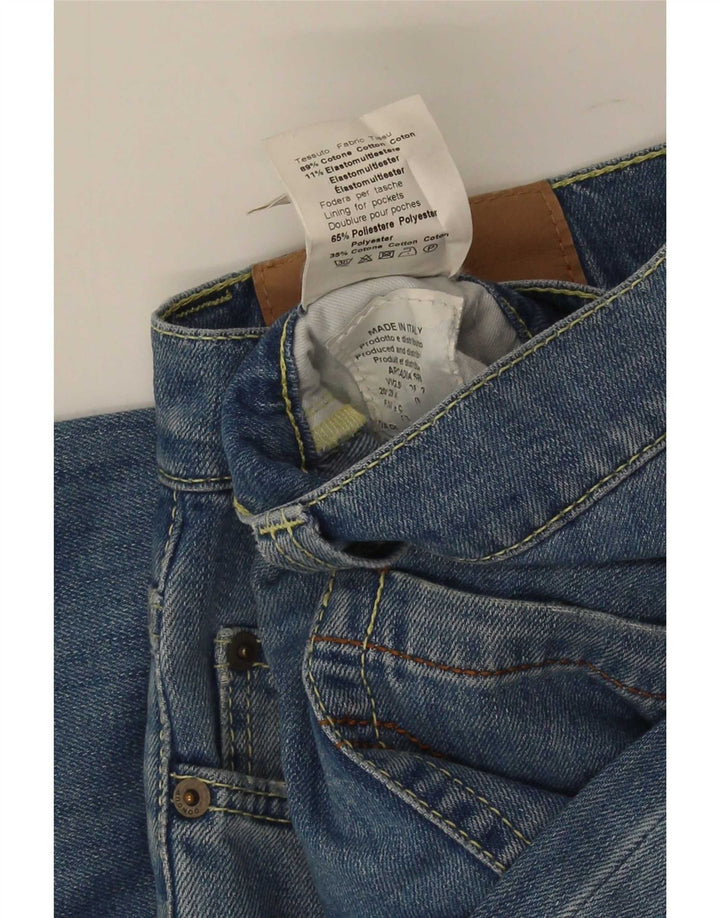 Dondup Jeans masculino desgastado slim W33 L32 algodão azul