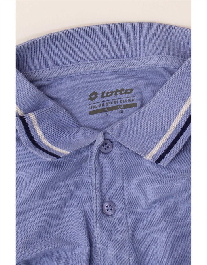 Camisa polo masculina Lotto pequena listrada azul