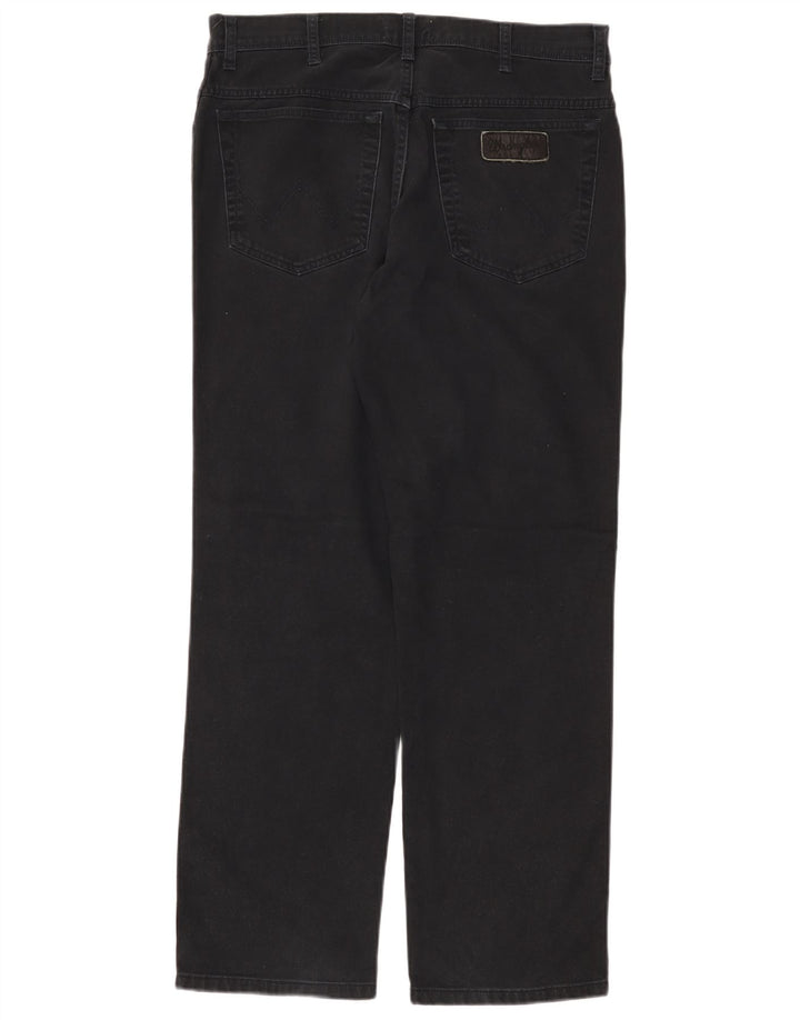 Wrangler Calça jeans reta masculina W34 L30 preta