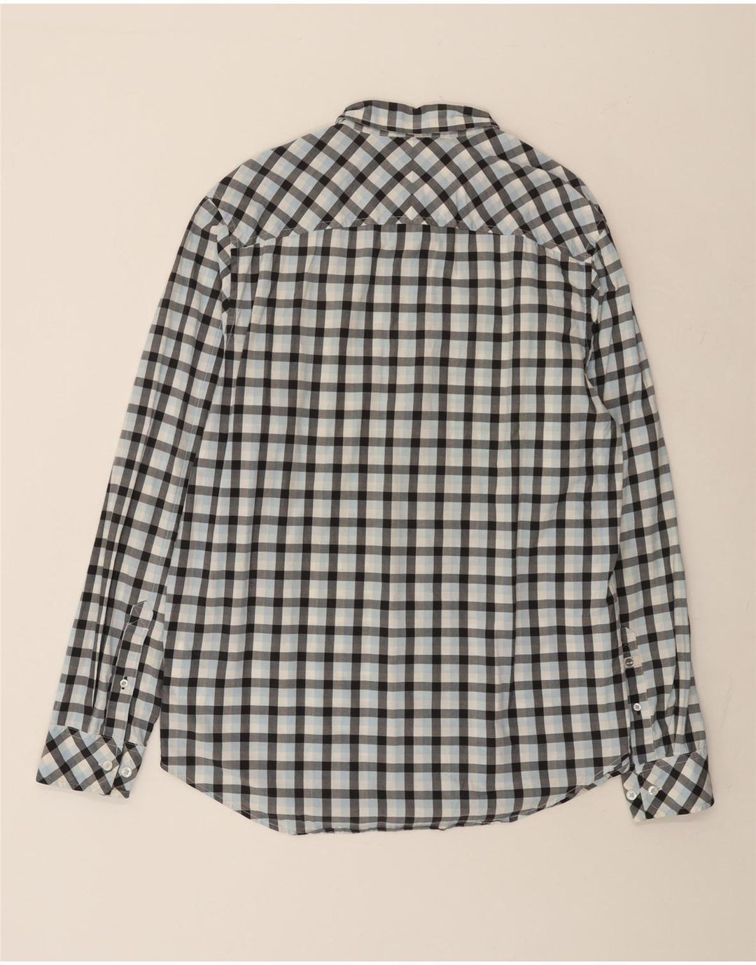 Camisa masculina Timberland Regular Fit grande algodão xadrez azul