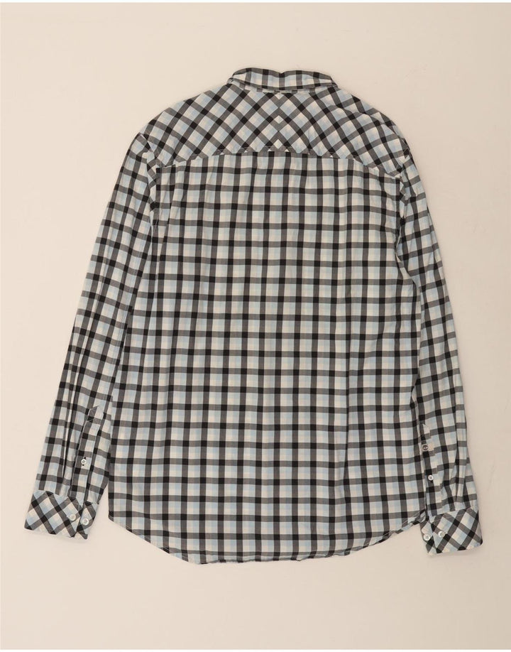 Camisa masculina Timberland Regular Fit grande algodão xadrez azul