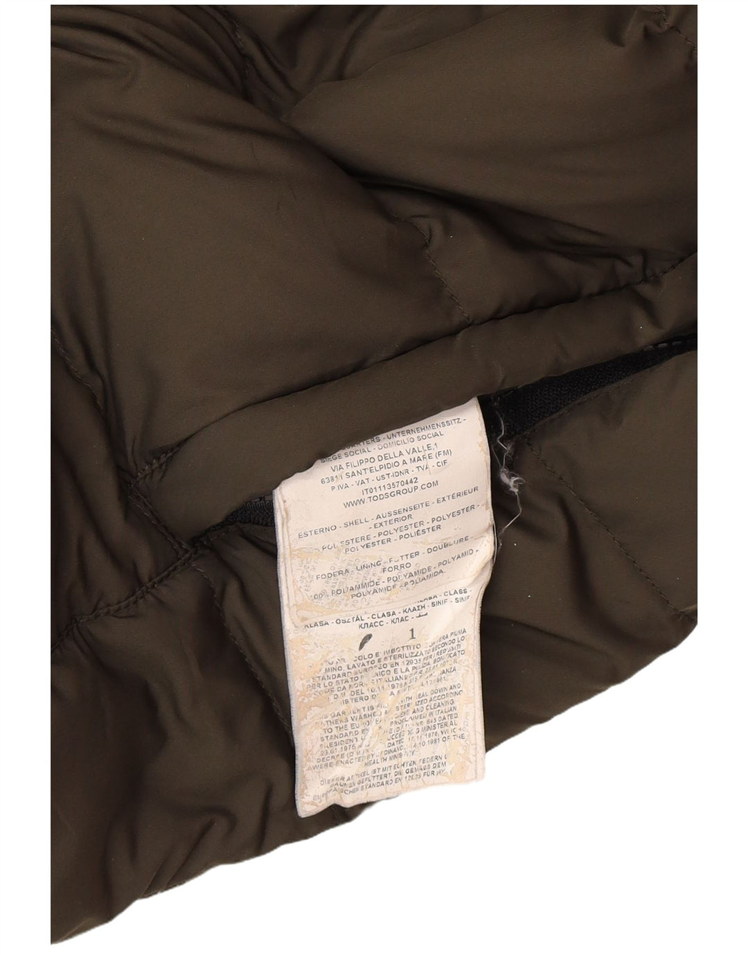 Jaqueta masculina Fay acolchoada com capuz UK 40 grande poliamida cáqui