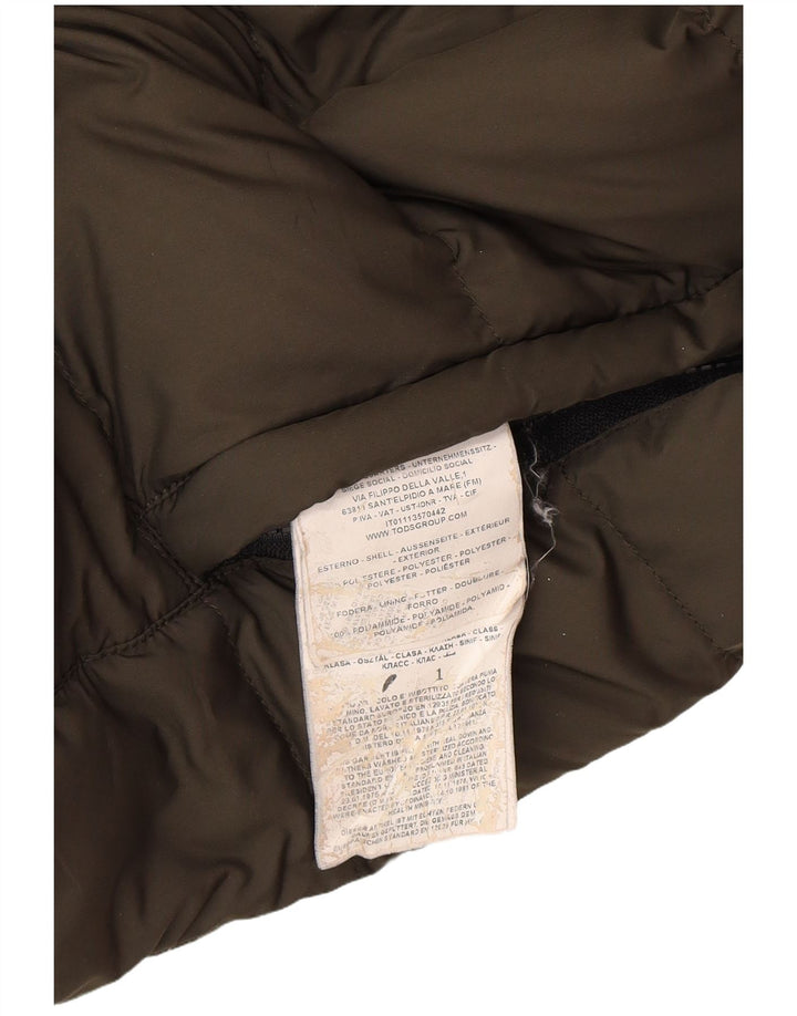 Jaqueta masculina Fay acolchoada com capuz UK 40 grande poliamida cáqui