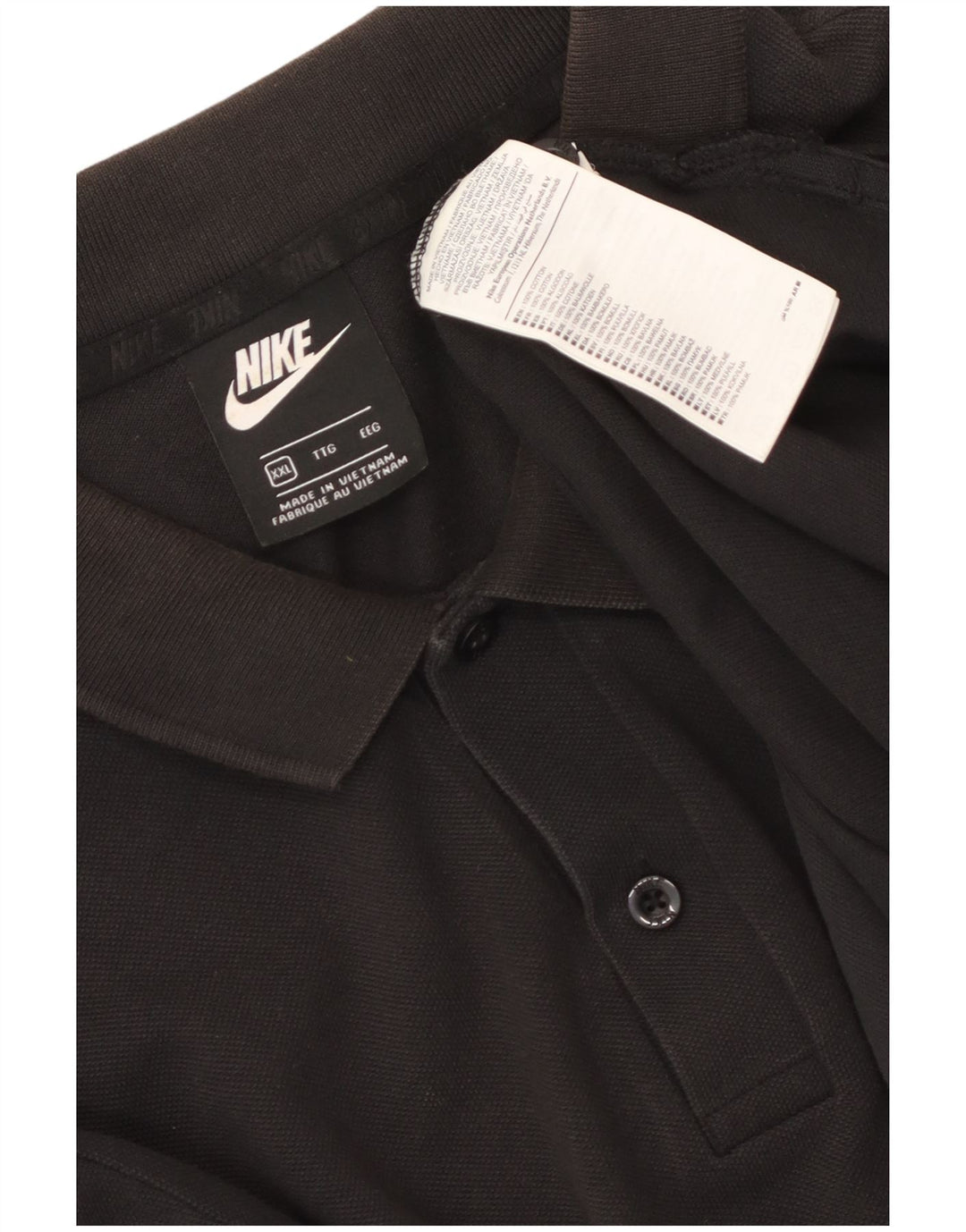 Camisa polo masculina Nike 2XL algodão preto