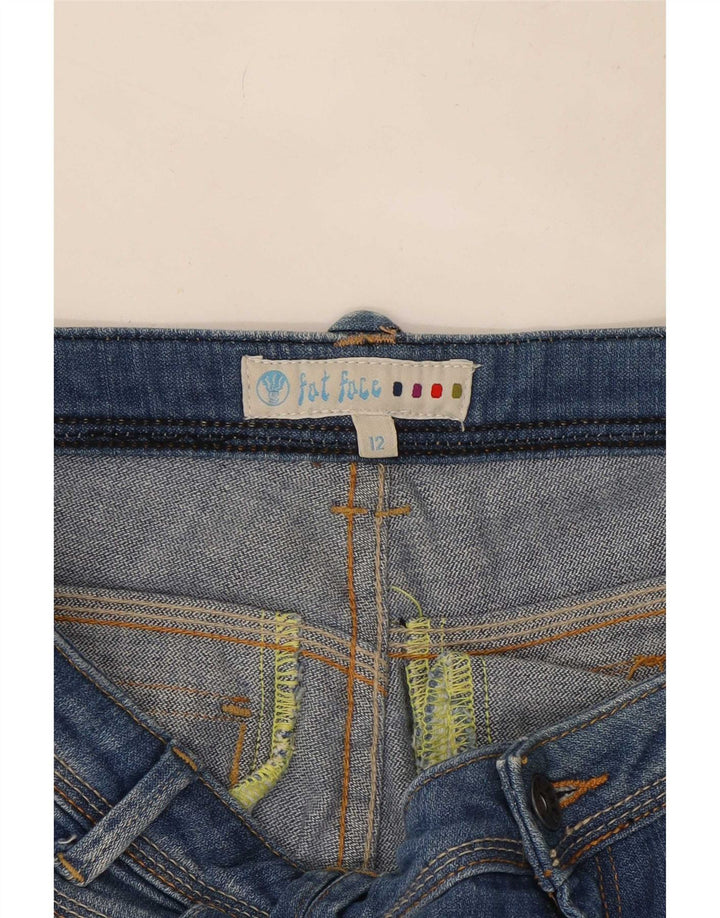Shorts jeans feminino Fat Face UK 12 médio W32 algodão azul