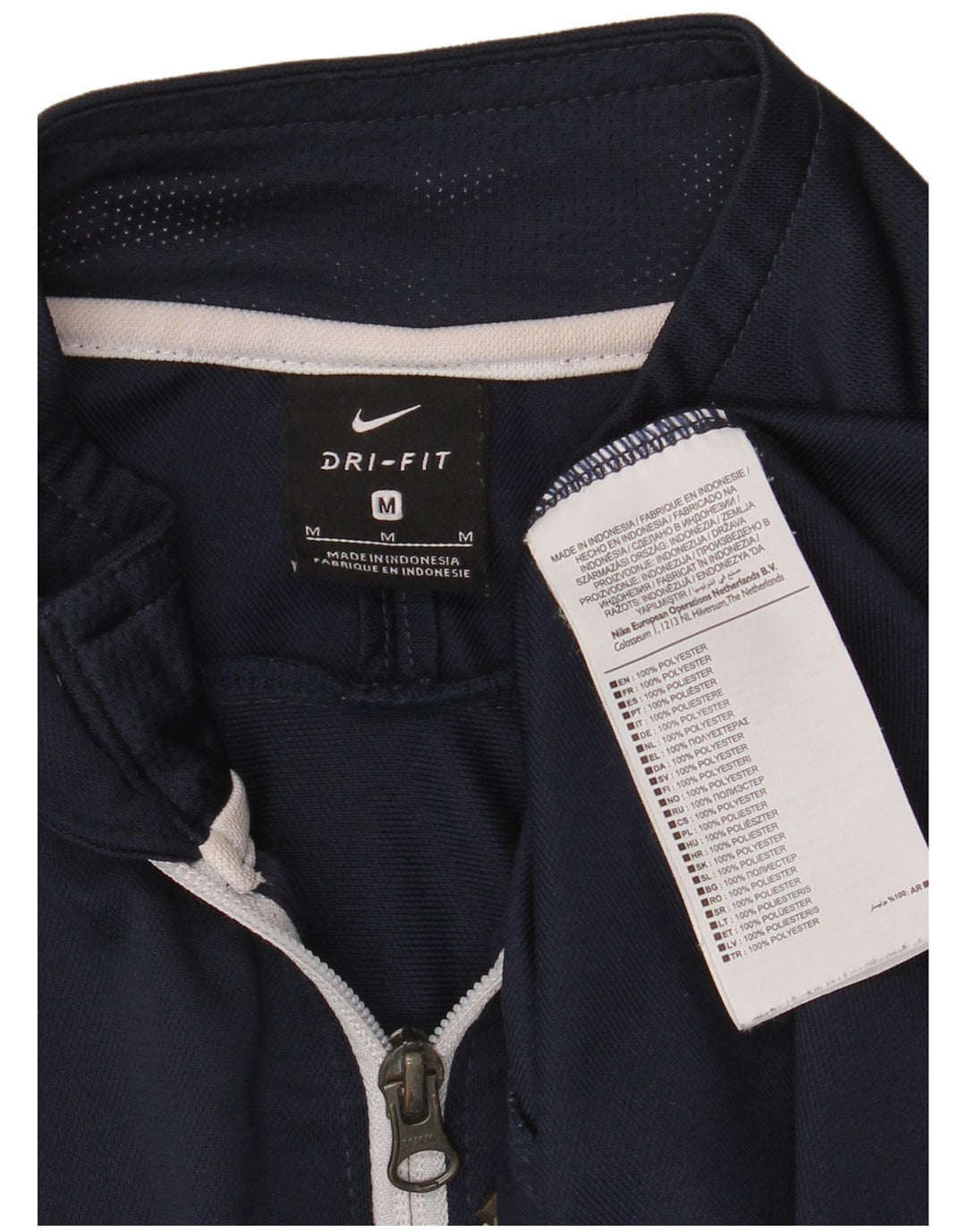 Nike Mens Dri Fit Tracksuit Top Jacket Médio Azul Marinho Poliéster