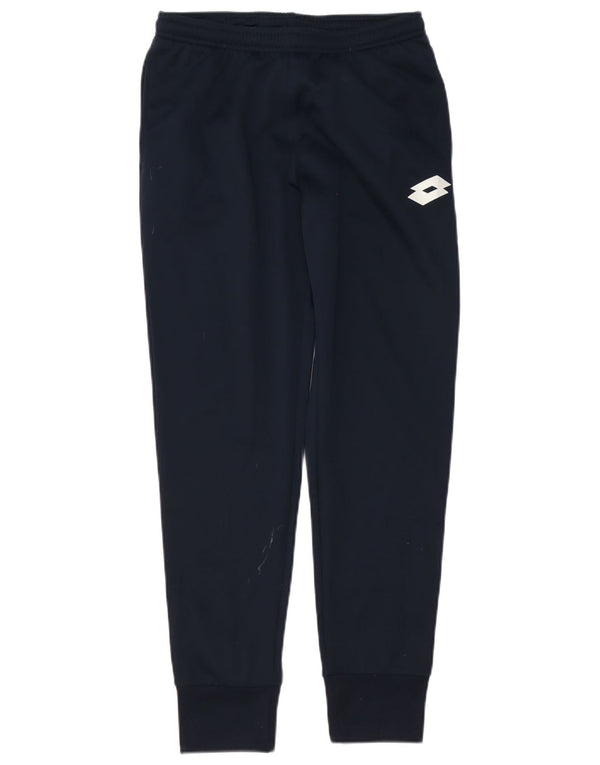 Calça de treino feminina Lotto Joggers UK 14 grande poliéster azul marinho