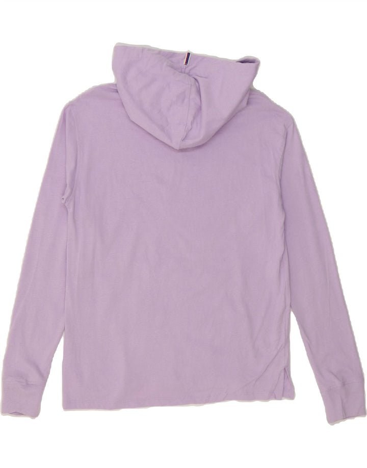 CHAMPION Womens Oversized Graphic Hoodie Jumper UK 6 XS Blue Cotton Vintage Champion and Second-Hand Champion from Messina Hembry 