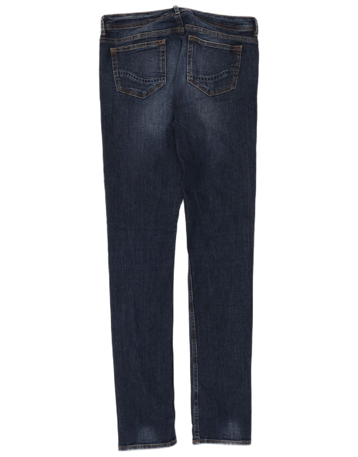 Fat Face Womens Slim Jeans UK 10 Pequeno W30 L31 Algodão Azul