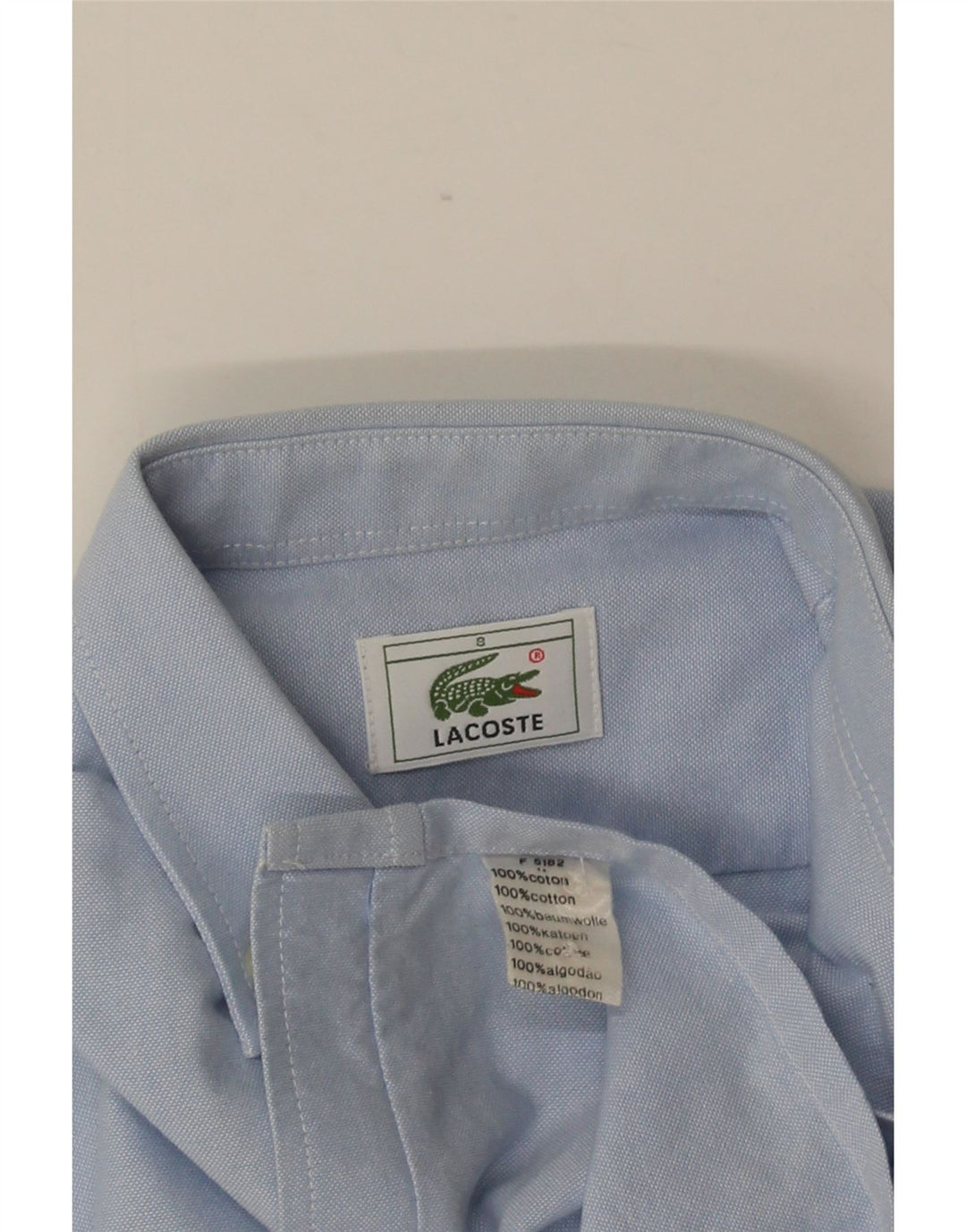 Camisa LACOSTE Menino 7-8 Anos Azul Algodão