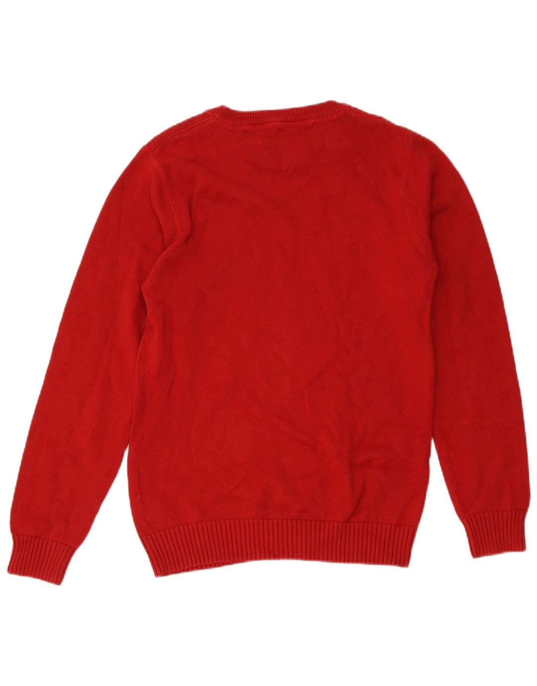 Suéter masculino Tommy Hilfiger com gola redonda, pequeno algodão vermelho