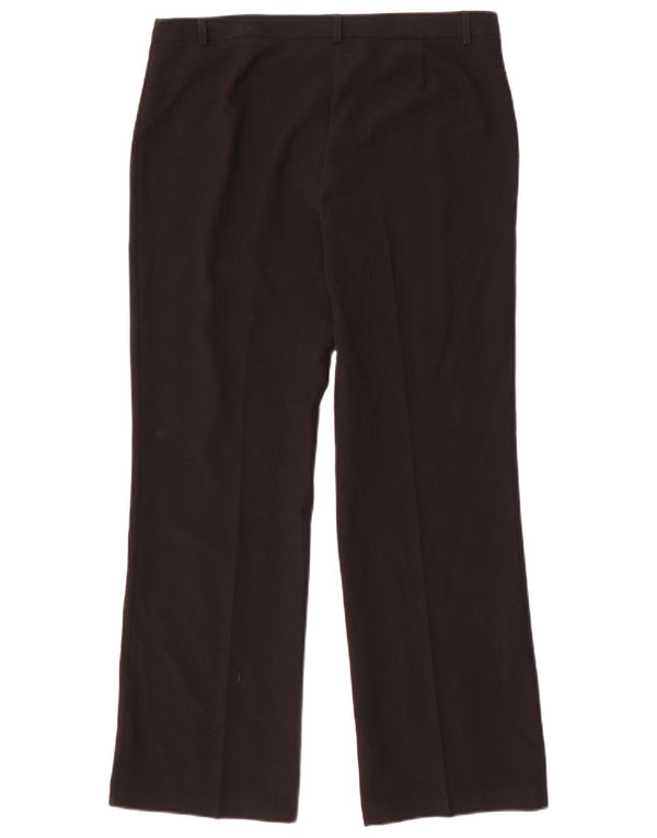 Calça feminina reta casual MARKS & SPENCER Reino Unido 12 médio W32 L28 preta