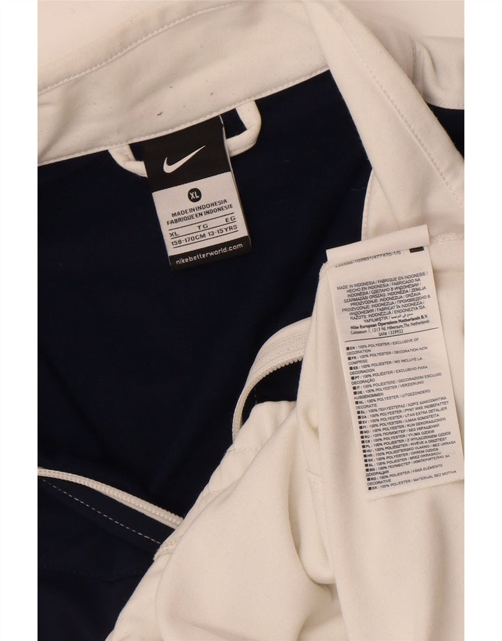 Jaqueta Nike Boys Tracksuit Top 13-14 Anos XL Branco Colorblock Poliéster