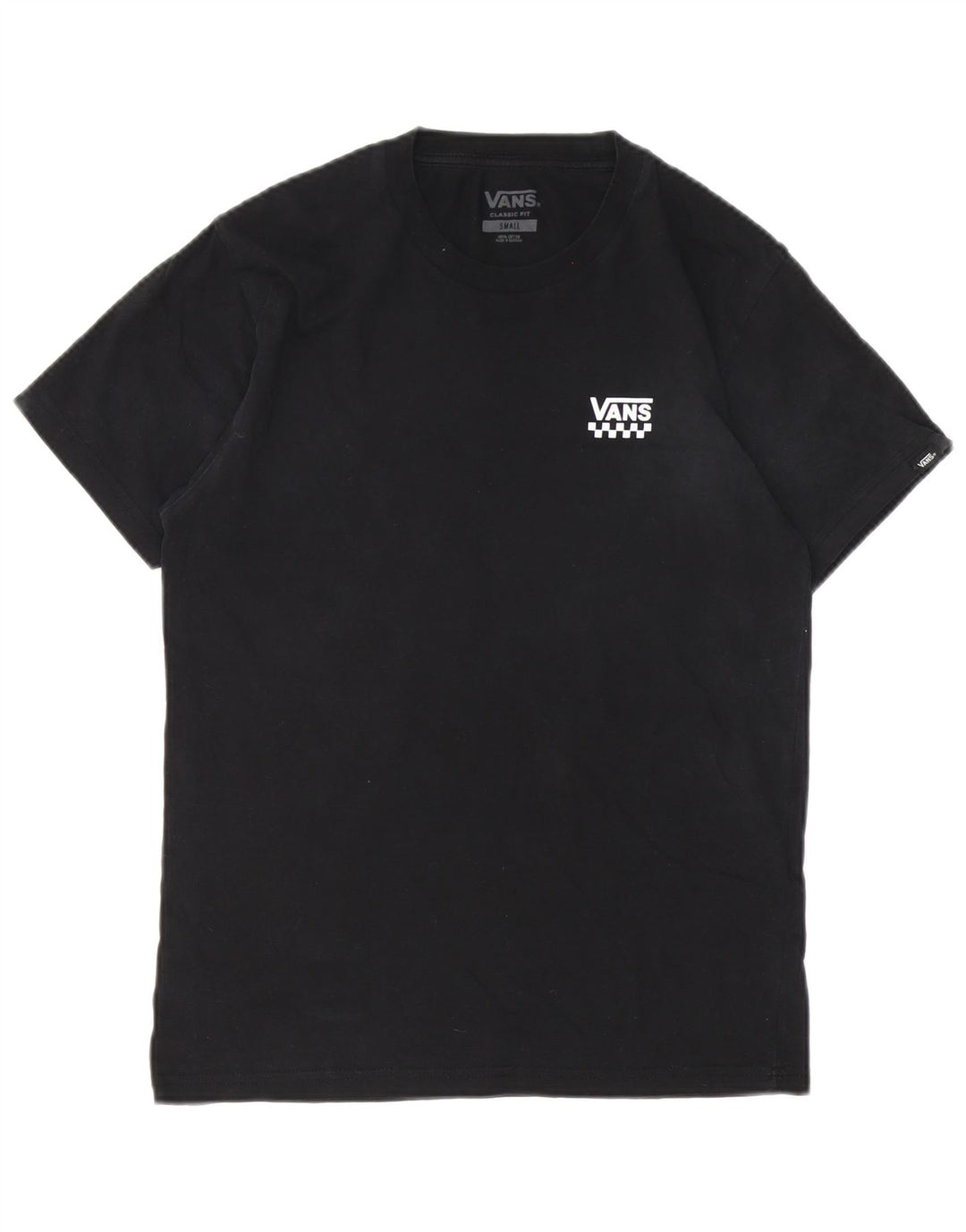 Camiseta Vans Masculina Classic Fit Top Pequeno Algodão Preto