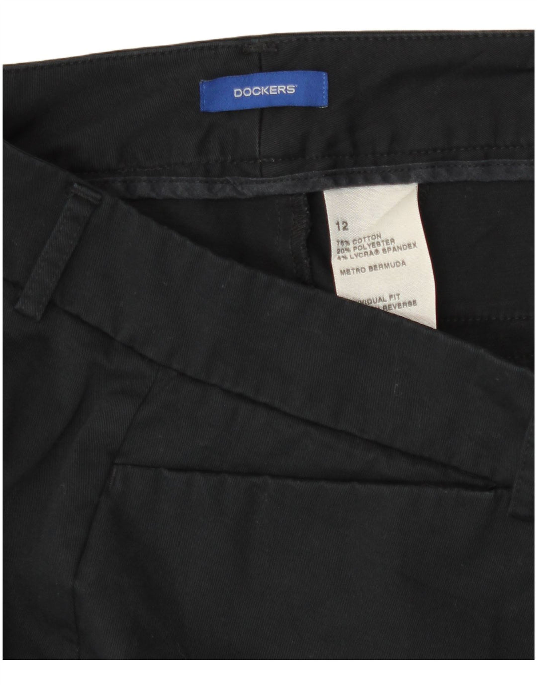 Dockers Womens Casual Shorts Large W36 Black Cotton