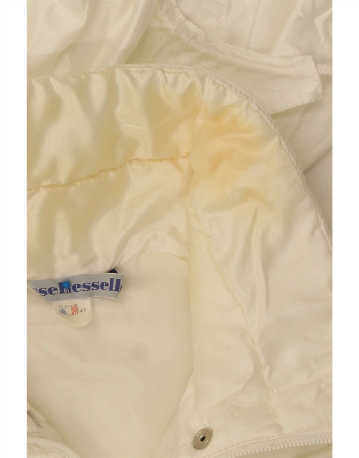 Jaqueta feminina acolchoada com capuz Ellesse IT 42 médio off white