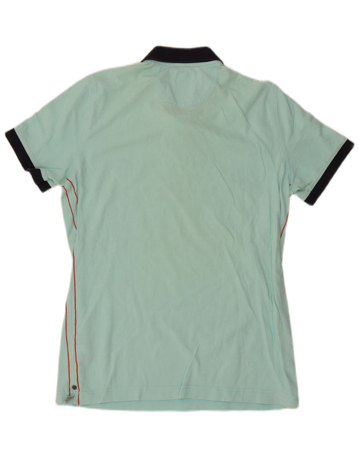 Camisa polo masculina gráfica Gaastra médio azul colorblock algodão