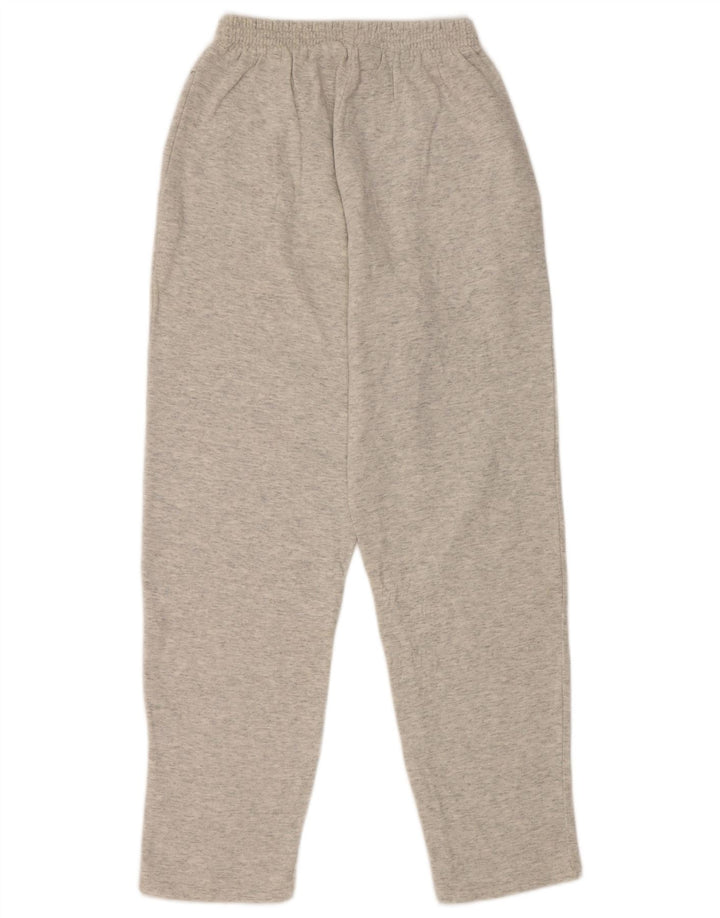 Calça de treino feminina ASICS UK 12 algodão manchado cinza médio