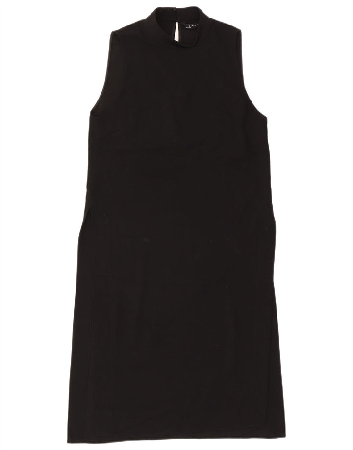 Vestido feminino sem mangas Zara UK 10 pequeno preto