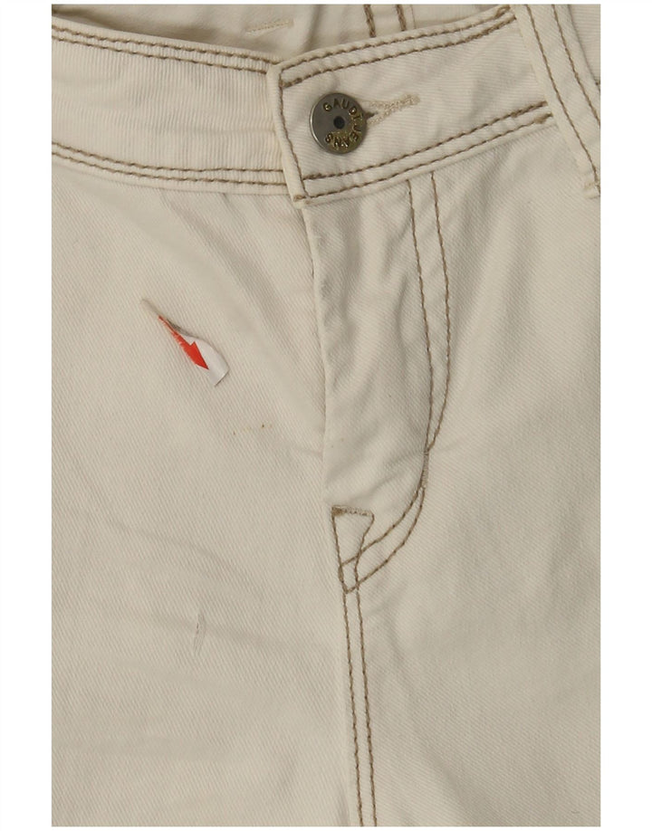 Shorts jeans feminino Gaudi W28 médio algodão branco