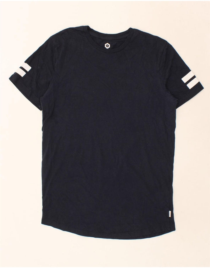 JACK & JONES Mens T-Shirt Top Medium Navy Blue Cotton Vintage Jack & Jones and Second-Hand Jack & Jones from Messina Hembry 