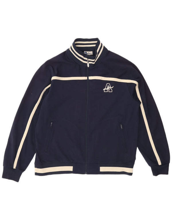 ASICS Mens Treino Top Jacket XL Azul Marinho Colourblock Poliéster
