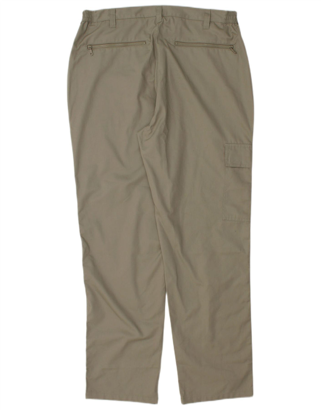 COTTON TRADERS Calça cargo masculina reta W36 L30 poliéster cinza