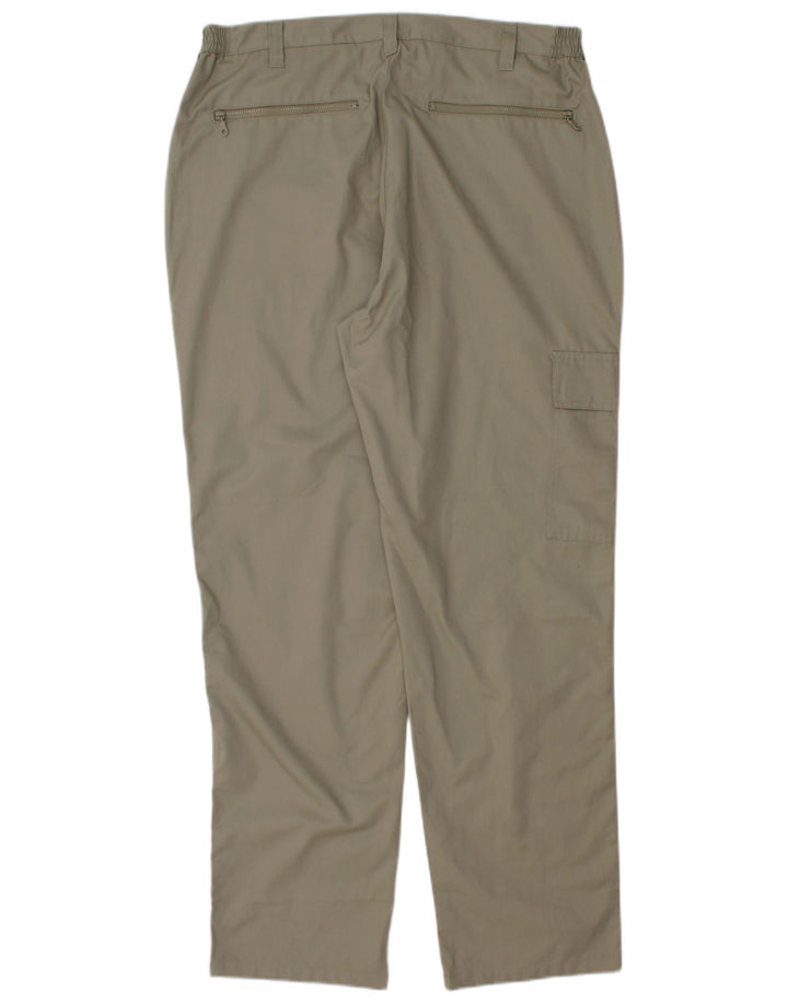 COTTON TRADERS Calça cargo masculina reta W36 L30 poliéster cinza