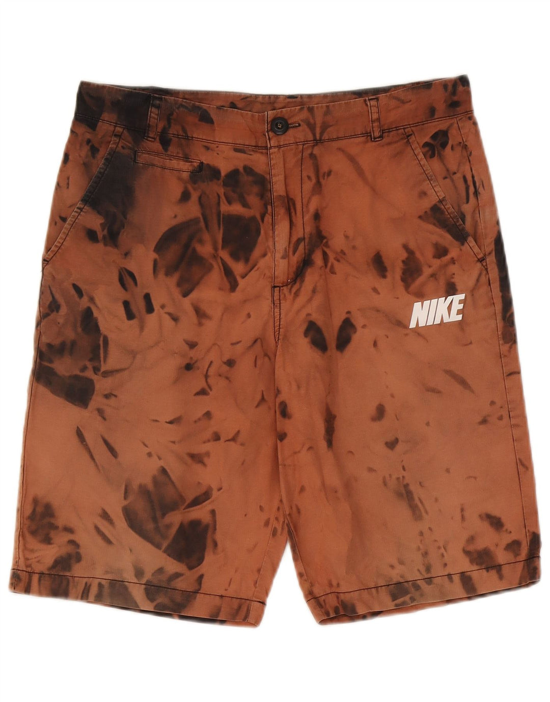 Shorts Nike Masculino Chino W30 Médio Marrom Tie Dye Algodão
