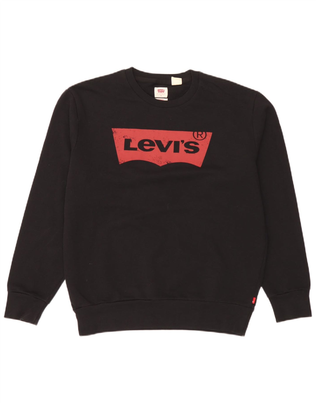 Levi's Masculino Padrão Gráfico Moletom Jumper Pequeno Preto