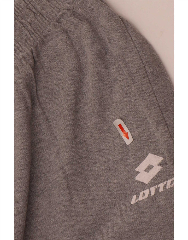 Calça de treino masculina Lotto XL cinza manchado de algodão