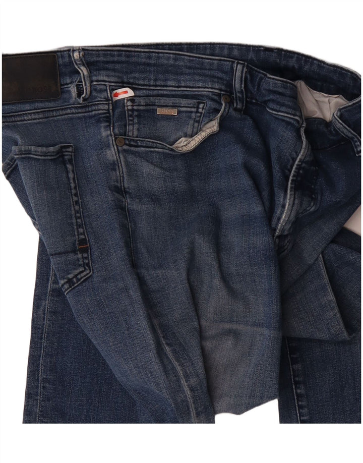 Hugo Boss Calça jeans reta masculina W38 L31 Azul